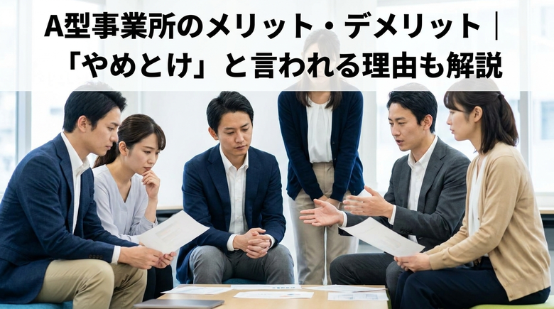 A型事業所のメリット・デメリット|「やめとけ」と言われる理由も解説