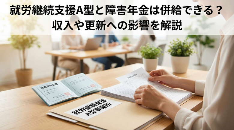 就労継続支援A型と障害年金は併給できる?収入や更新への影響を解説
