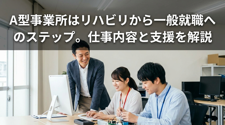 A型事業所はリハビリから一般就職へのステップ。仕事内容と支援を解説