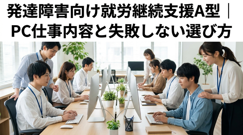 発達障害向け就労継続支援A型｜PC仕事内容と失敗しない選び方