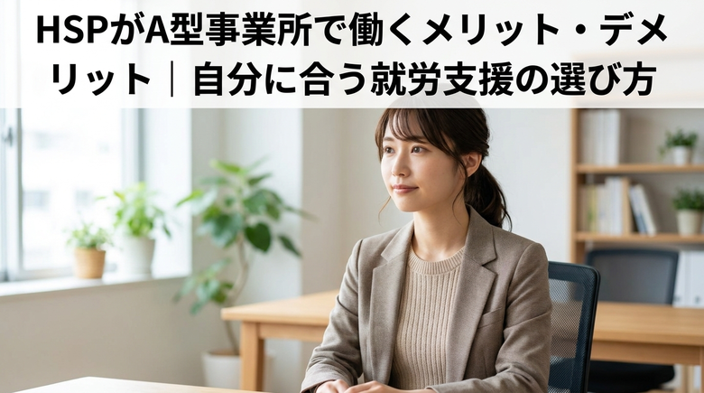 HSPがA型事業所で働くメリット・デメリット｜自分に合う就労支援の選び方