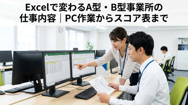 Excelで変わるA型・B型事業所の仕事内容｜PC作業からスコア表まで