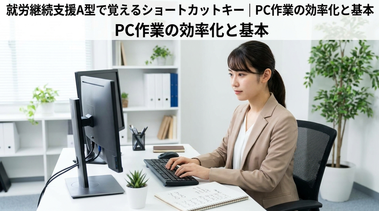 就労継続支援A型で覚えるショートカットキー｜PC作業の効率化と基本