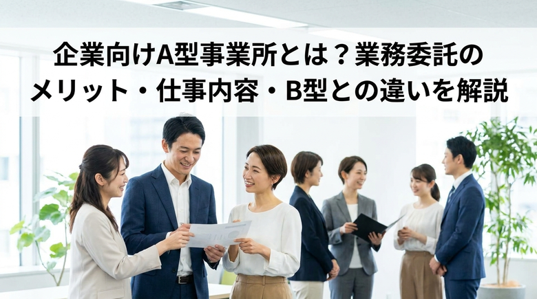 企業向けA型事業所とは？業務委託のメリット・仕事内容・B型との違いを解説