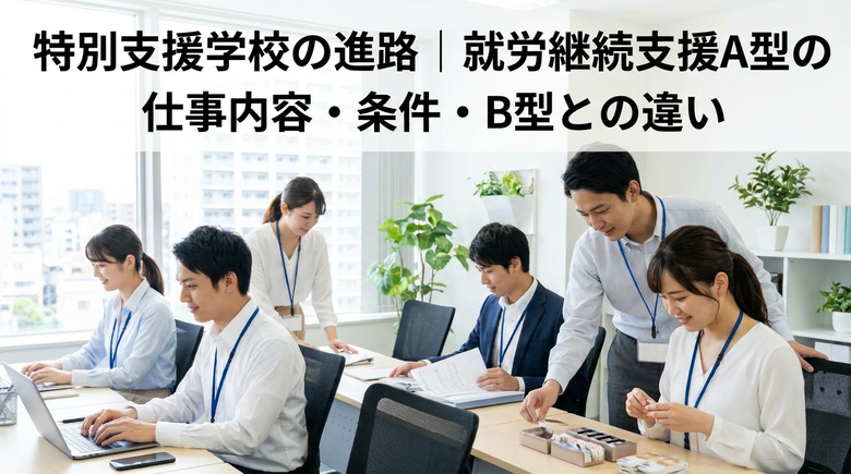 特別支援学校の進路｜就労継続支援A型の仕事内容・条件・B型との違い