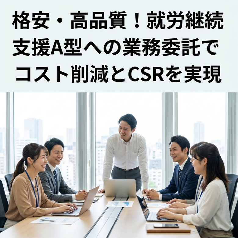格安・高品質!就労継続支援A型への業務委託でコスト削減とCSRを実現